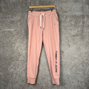 Tommy Hilfiger Sweatpants Womens Small Pink Pull On Drawstring Waist Joggers